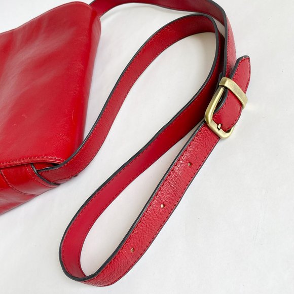 Vera Pelle Red Leather Shoulder Bag Pre-owned - Picture 7 of 11